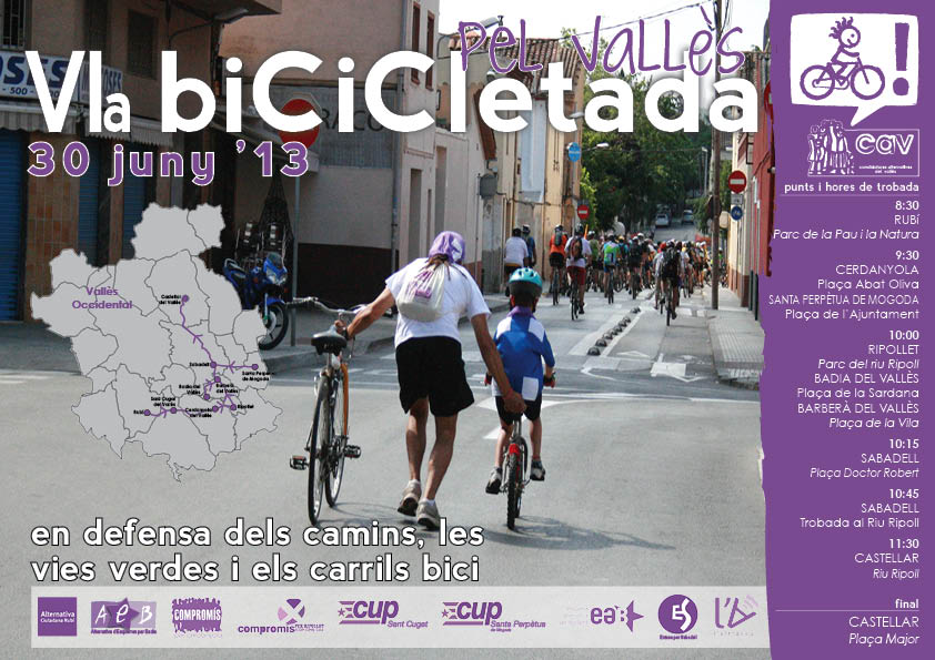 2013 cartell VI Bicicletada CAV